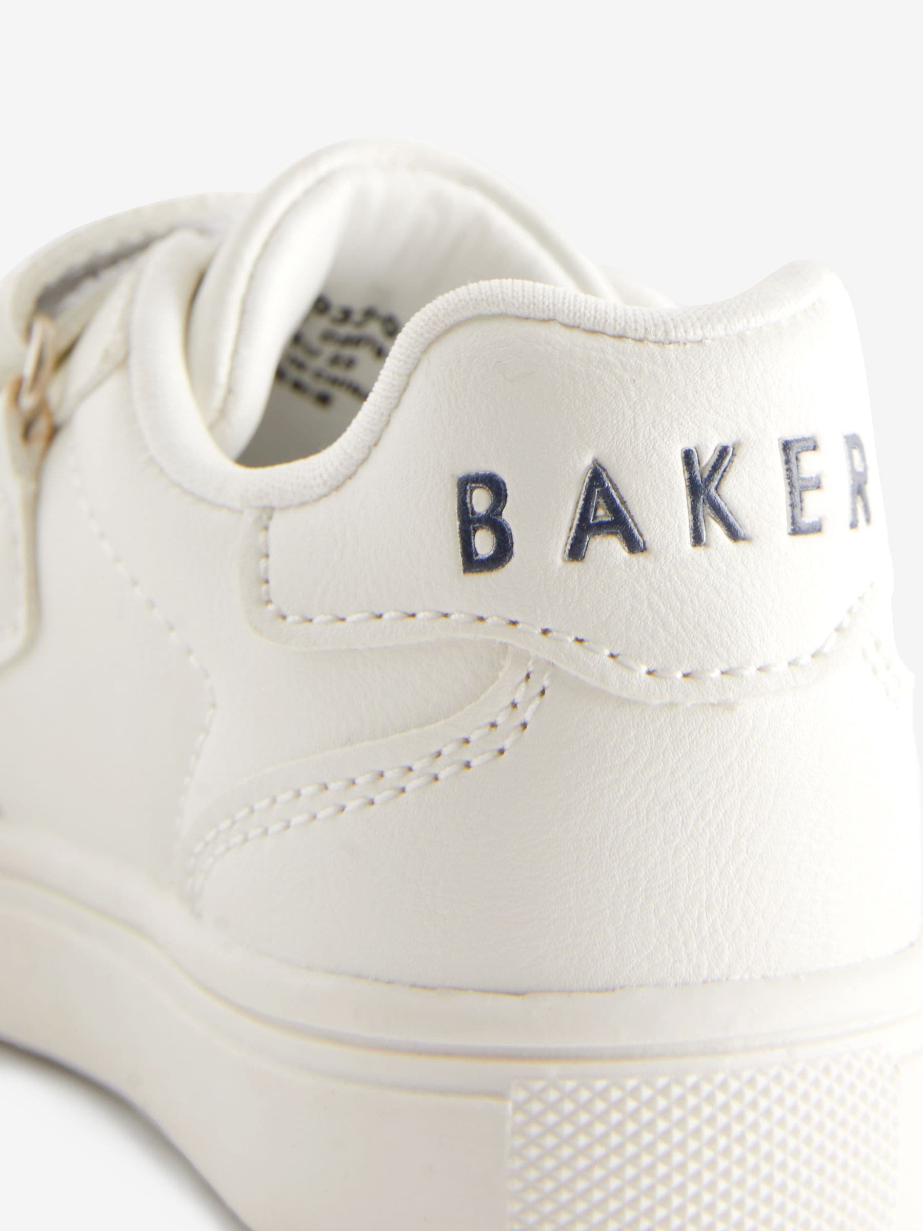 Wit/blauw - Baker by Ted Baker sneakers met logobies voor jongens