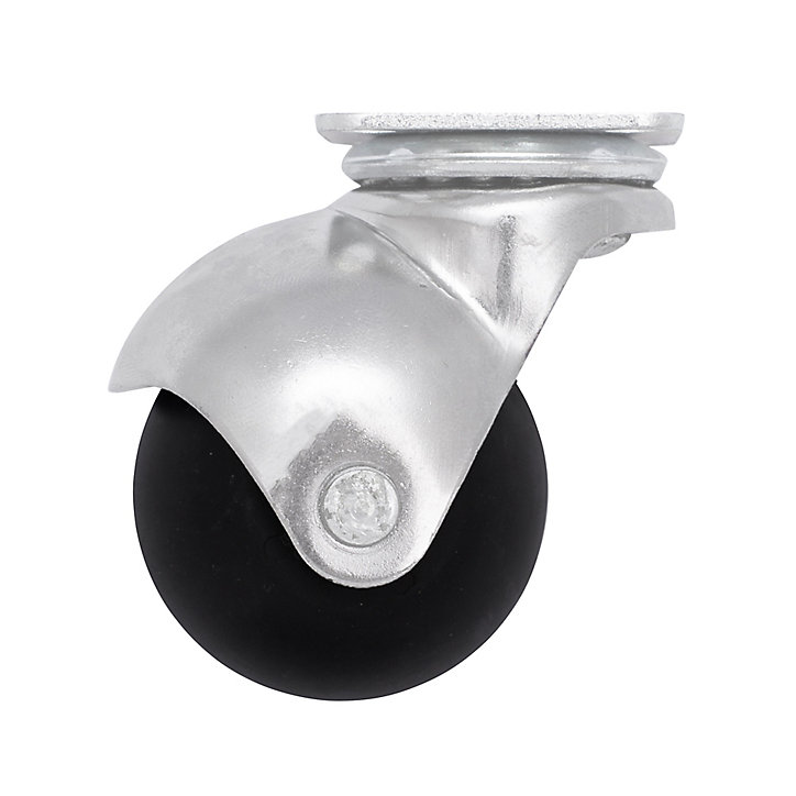Roulette bille pivotante sans frein ø40 mm, plaque, charge max 40kg