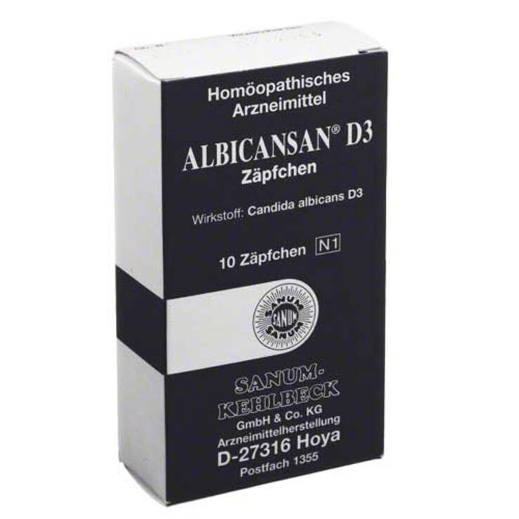 Albicansan D 3 Suppositorien, 10 St