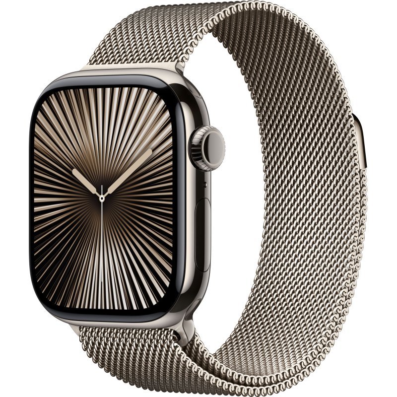 Apple Watch Series 10 OLED 42 mm Numérique 374 x 446 pixels Écran tactile 4G Titane Wifi GPS (satellite)
