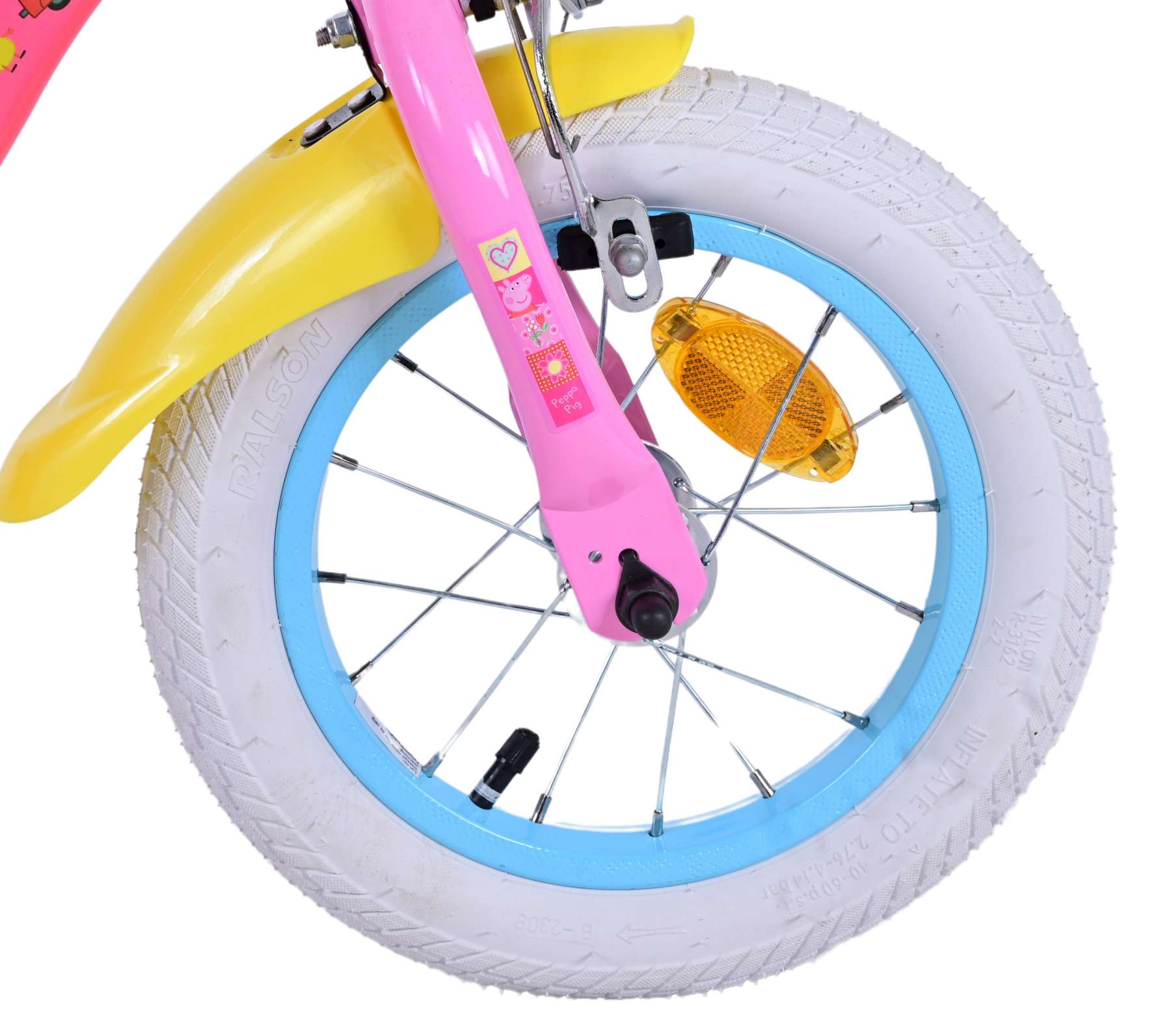 Kinderfahrrad Peppa Pig für Mädchen 12 Zoll Kinderrad in Pink