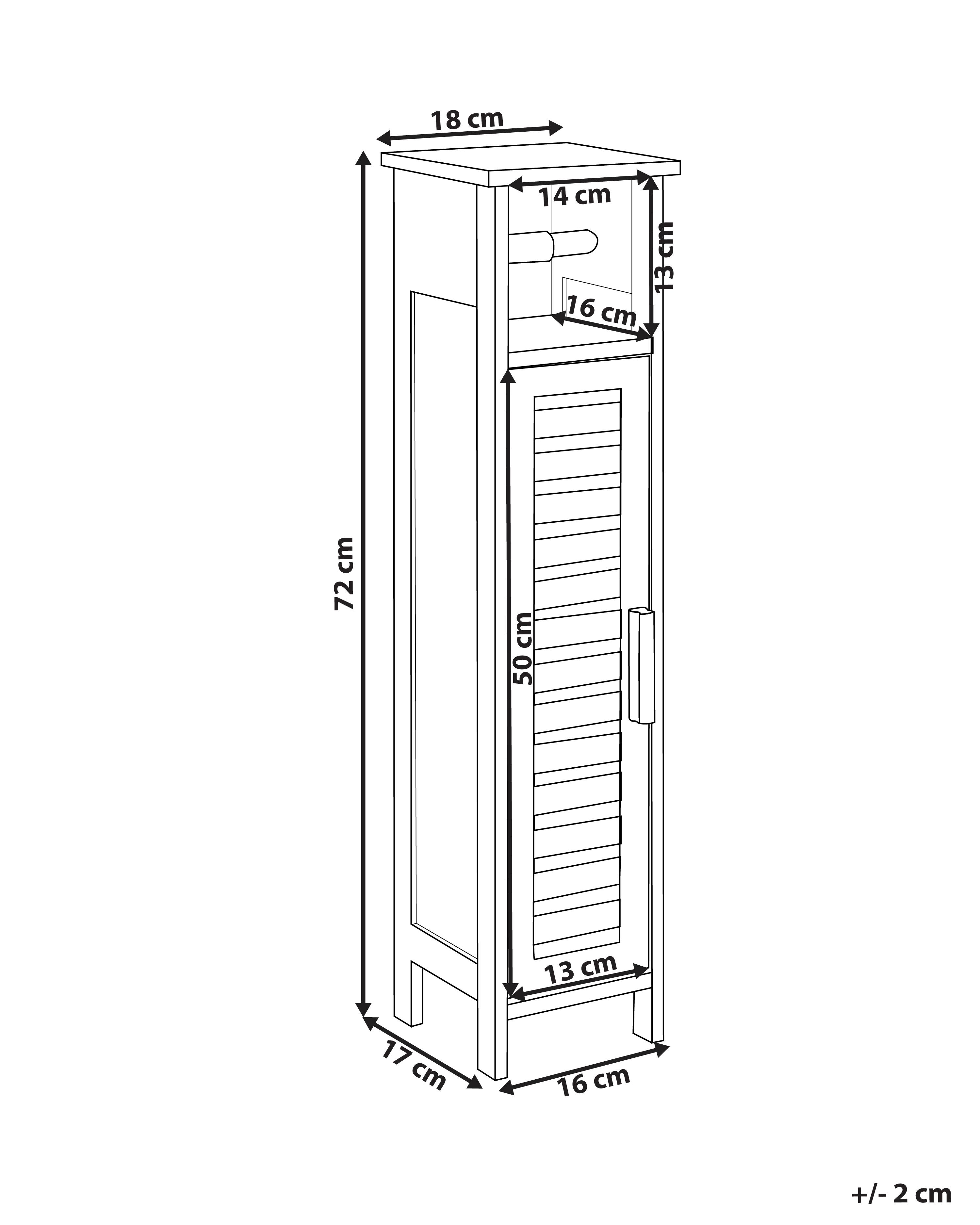 Toiletpapierkast OLATHE Bamboehout Wit