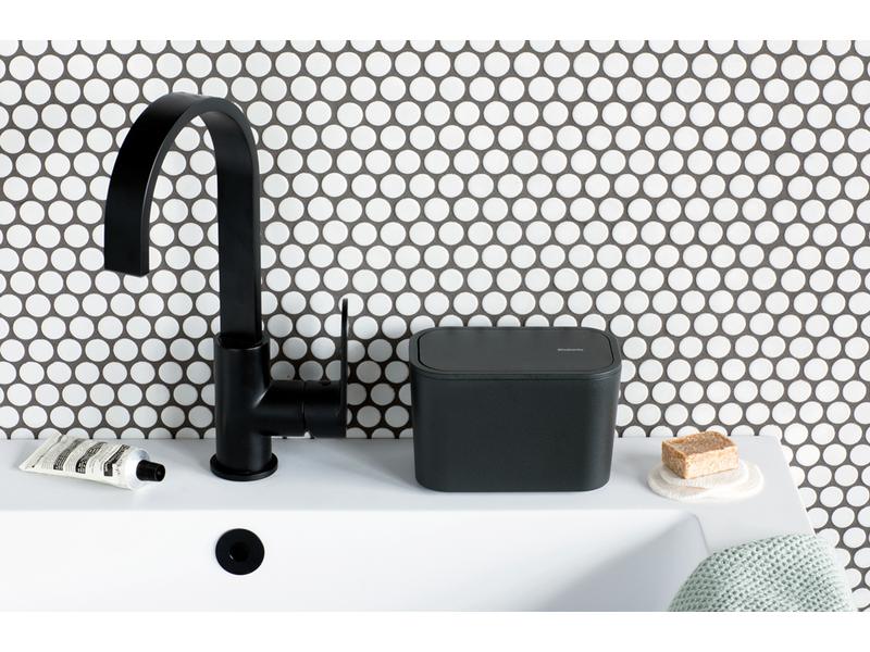 Brabantia Kosmetikeimer Mindset Anthrazit Abfallbehälter aus recyceltem Material