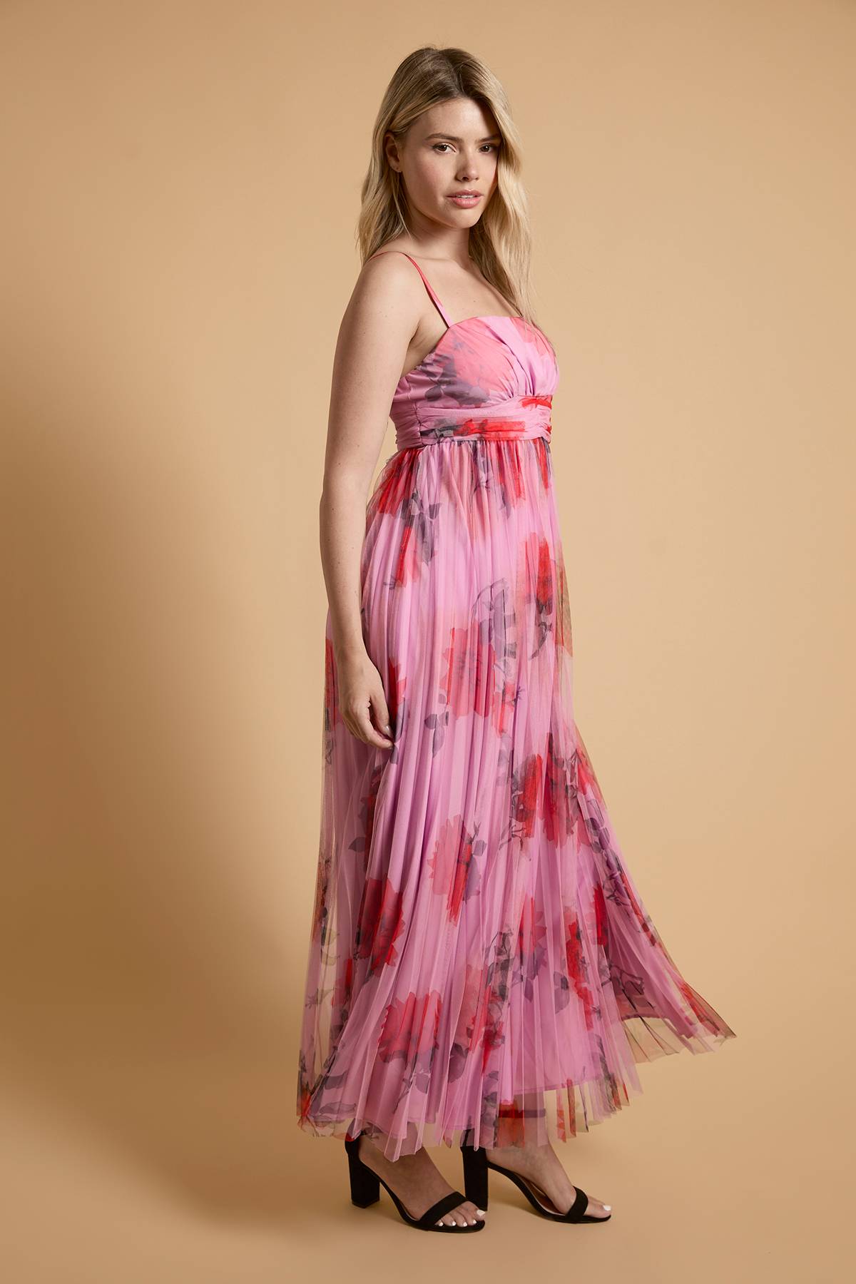 Oasis Robe Longue Plissée En Maille