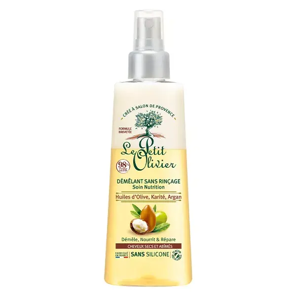 Spray de tratamento nutritivo sem enxágue Le Petit Olivier para desembaraçar os cabelos, 150ml