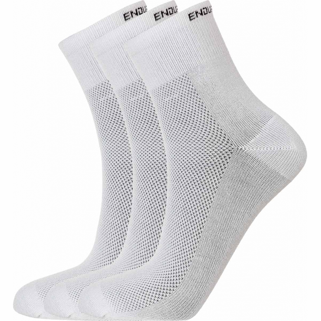 Endurance Bamboo Strømper 3-Pak Medium Skaft Hvid