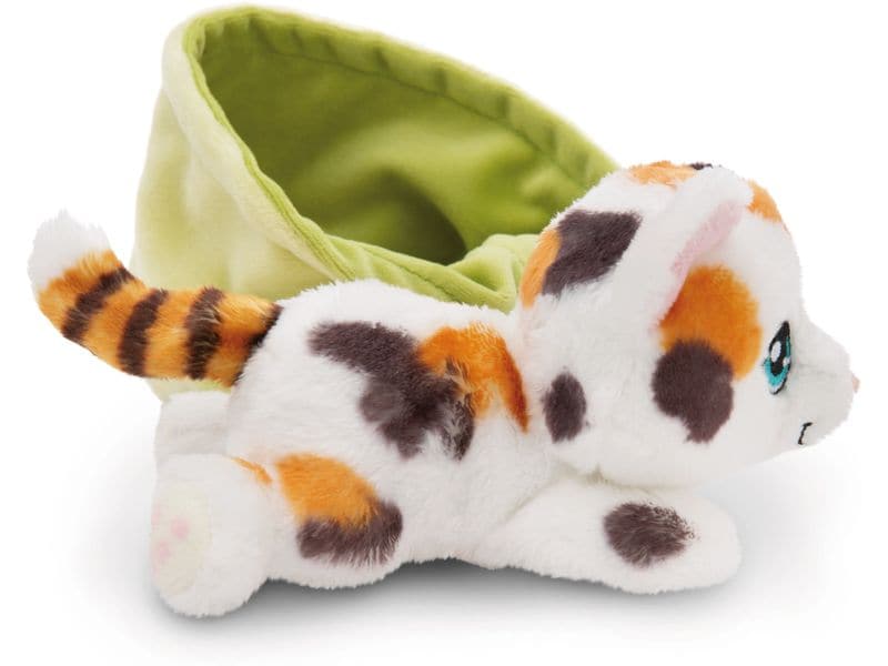 Nici Kuscheltier Katze gefleckt 12 cm Little Paws im Körbchen