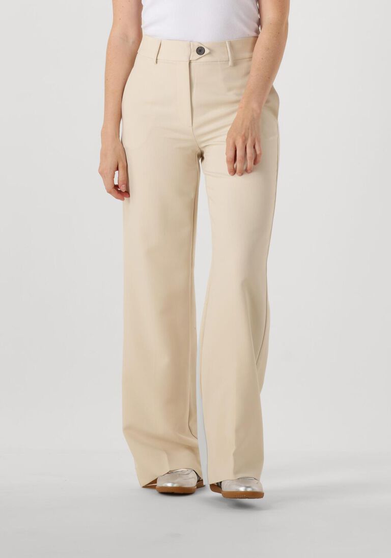 beige co'couture wijde broek vola long wide pant