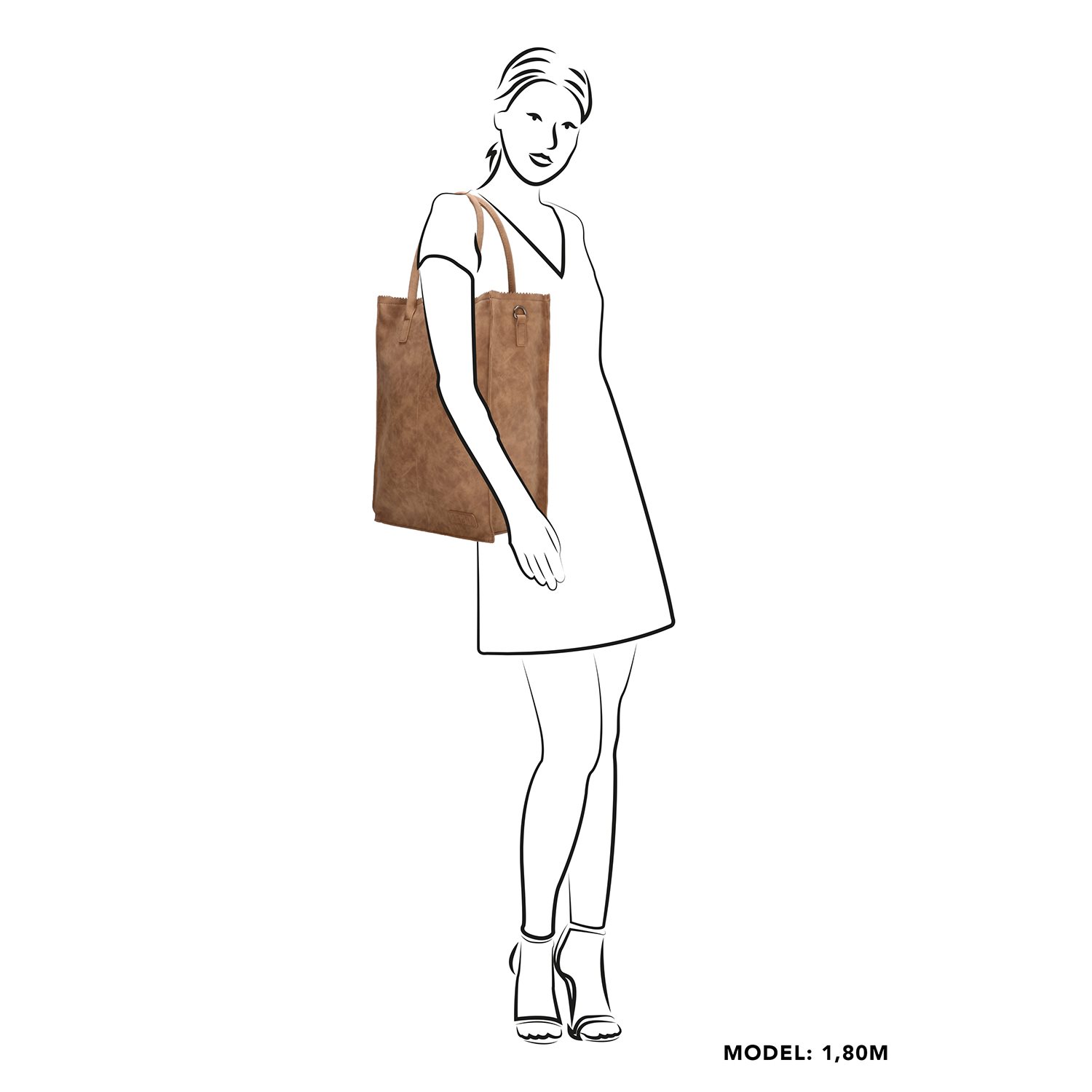 Zebra Trends Rosa XL Shopper camel