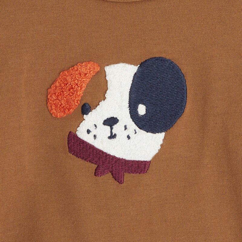 T-shirt motif chien pour bébé marron Catimini Marron