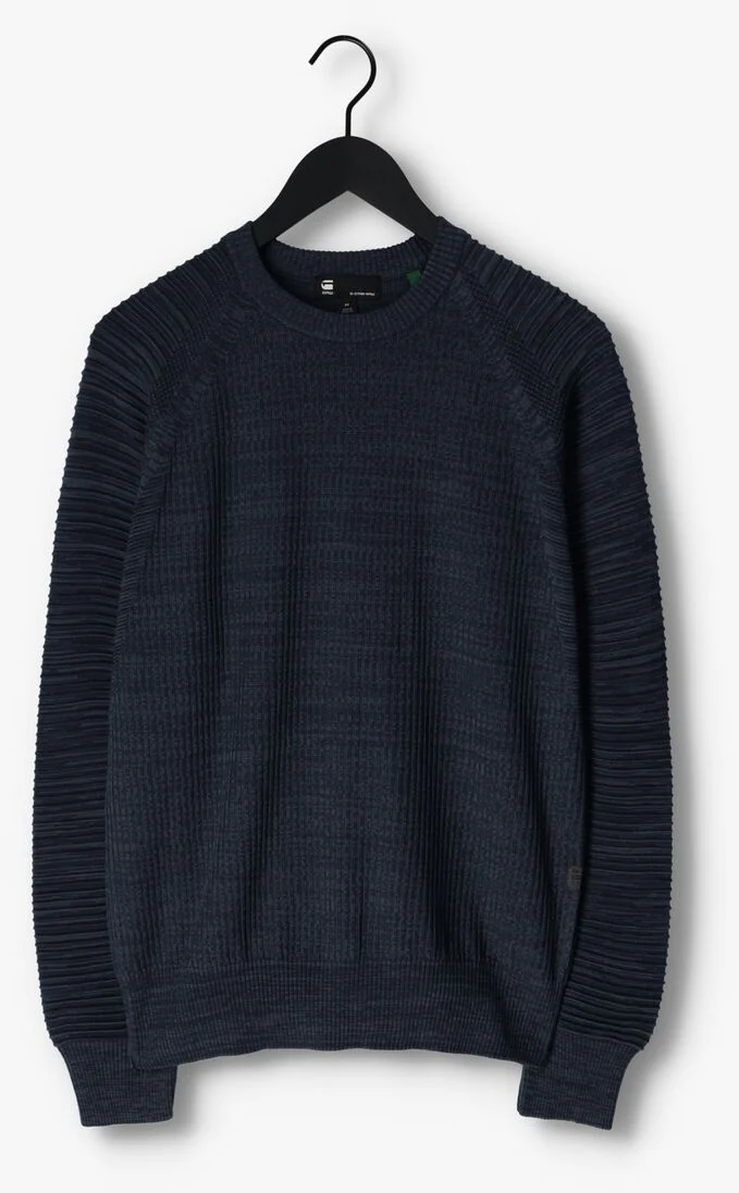 G-STAR RAW blauwe g-star raw trui 3d biker r knit