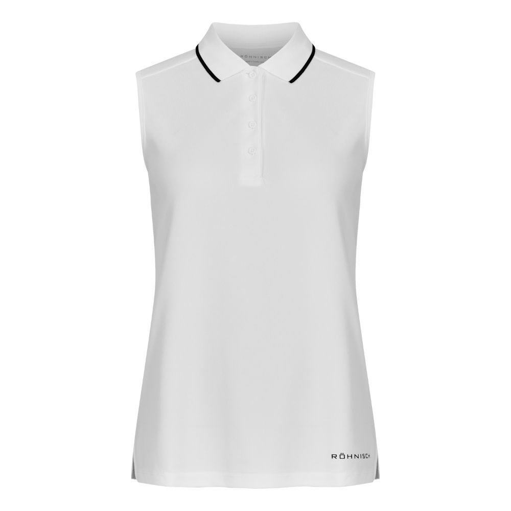 Miriam Sleeveless Pique Dame Hvit