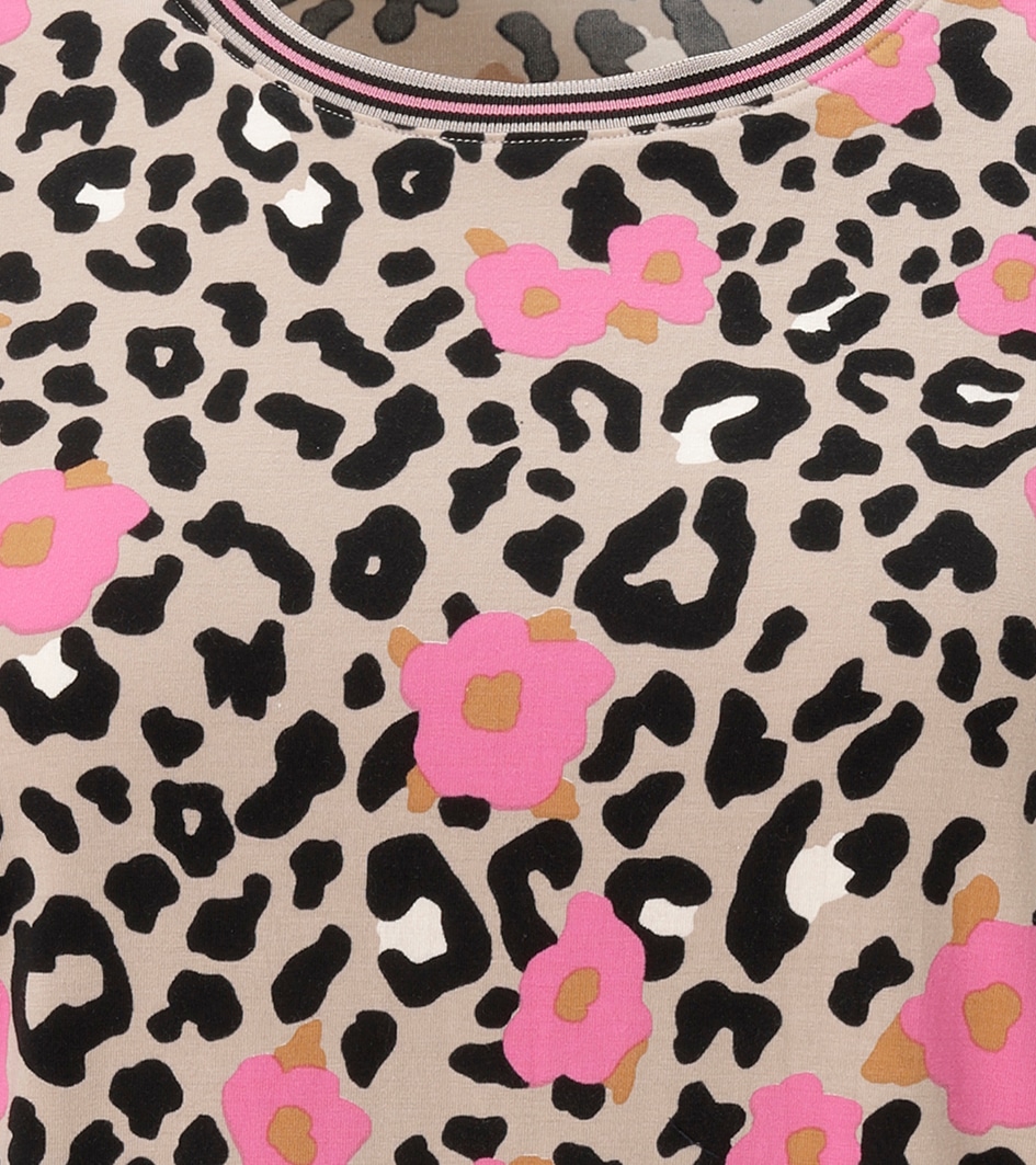 Aniston PLUS Sweatshirt , mit grossflächigem, farbenfrohem Leoblumendruck - NEUE KOLLEKTION