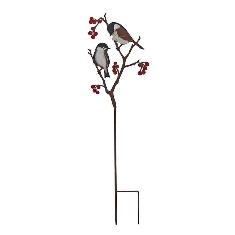Silhouette déco oiseaux sur branches 25x1x90cm