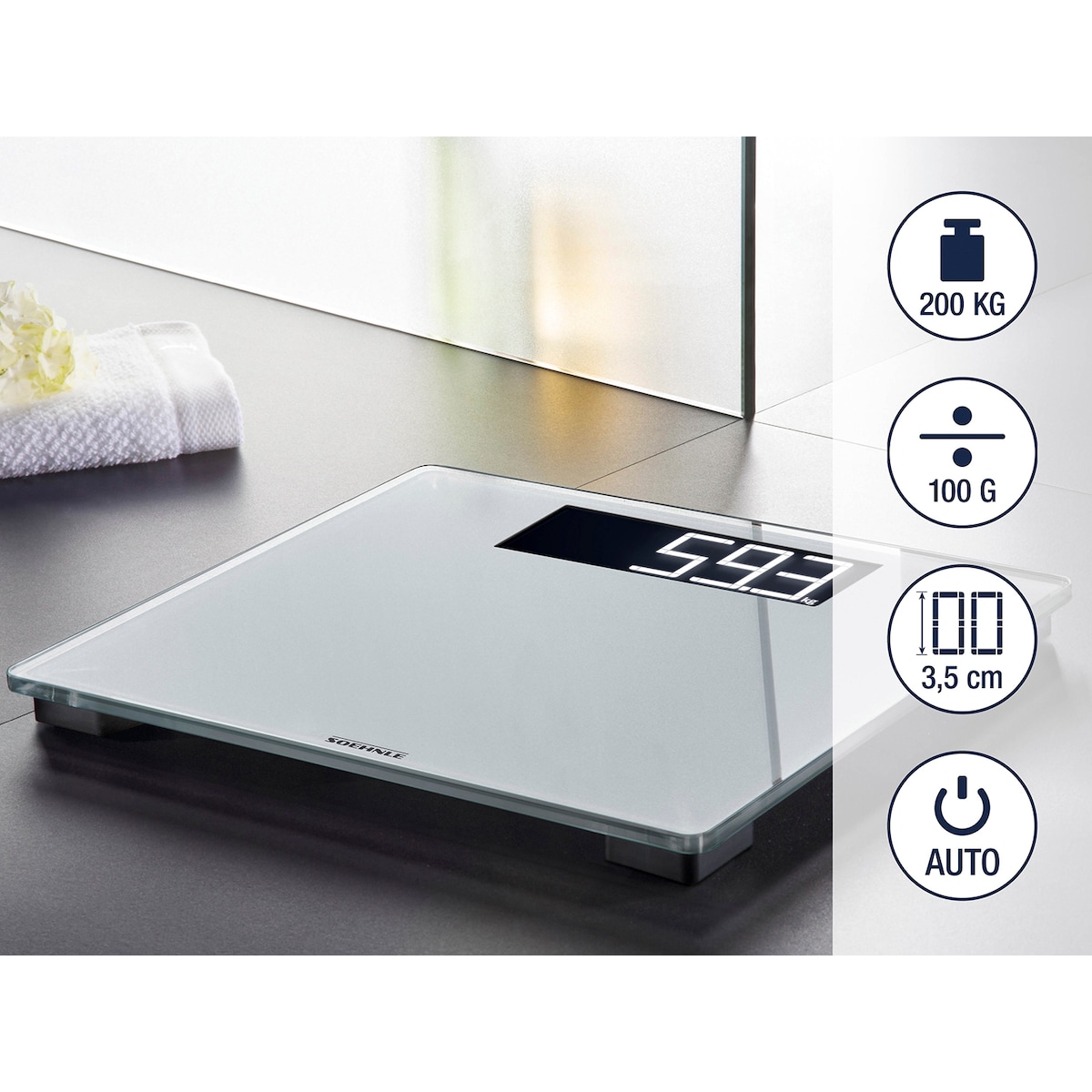 Soehnle Style Sense Comfort 600 Personvægt Grå