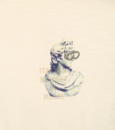 No-Excess T-Shirt Slub Placed Prints Ecru 27350309-011 kopen
