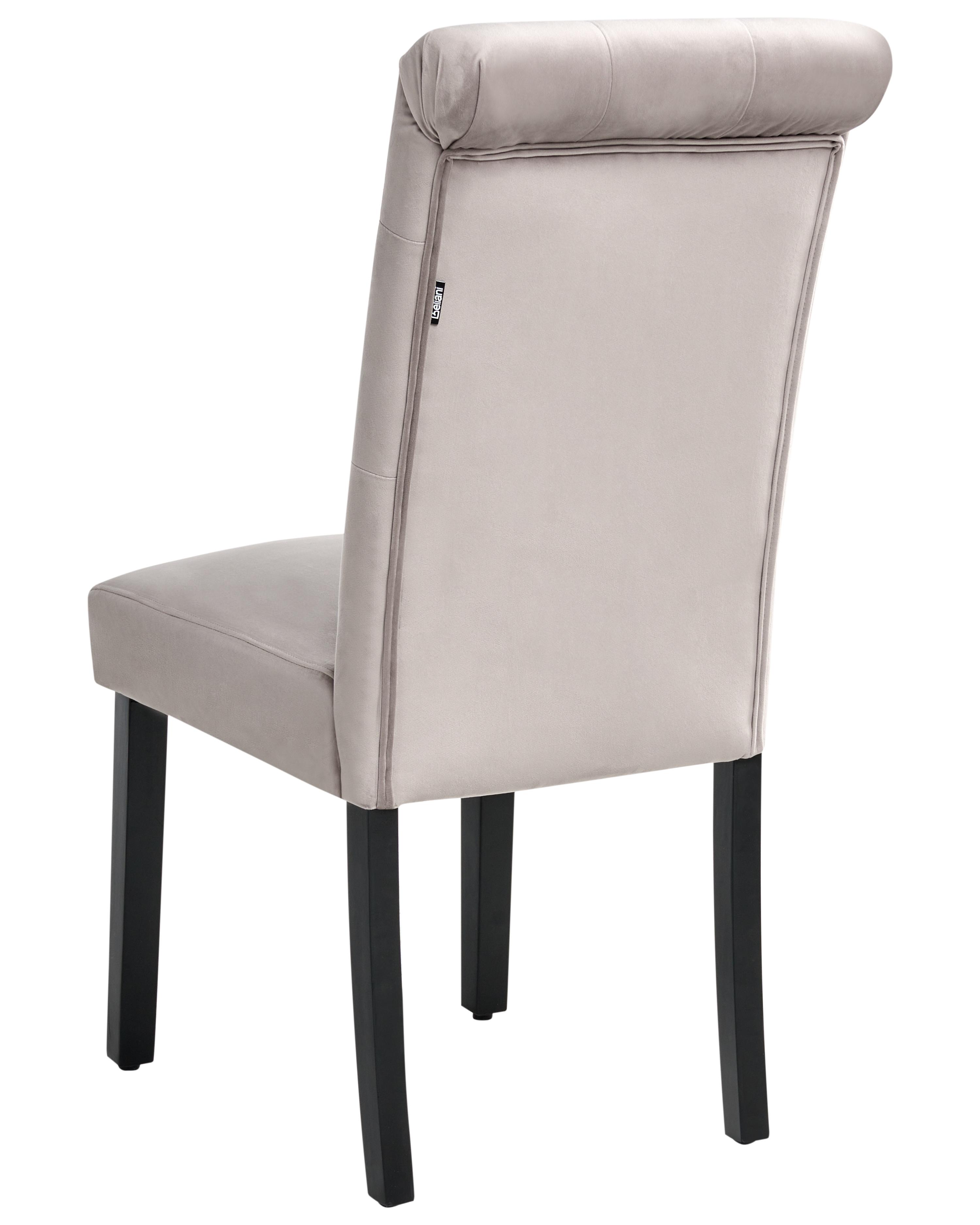Set van 2 eetkamerstoelen VELVA Fluweel Grijs