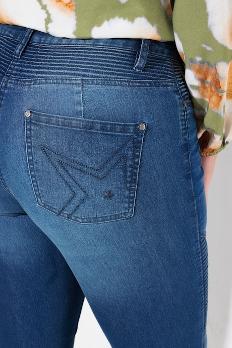 Jeans, Slim Fit, Patch-Look, 5-Pocket