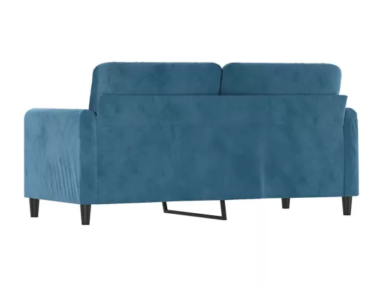 Canapé à 2 places Bleu 140 cm Velours
