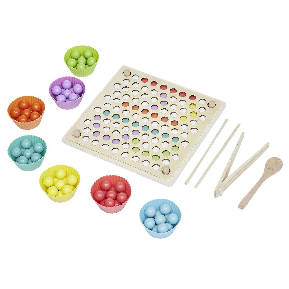 Jeu perles multicolores en bois Candy Color Montessori