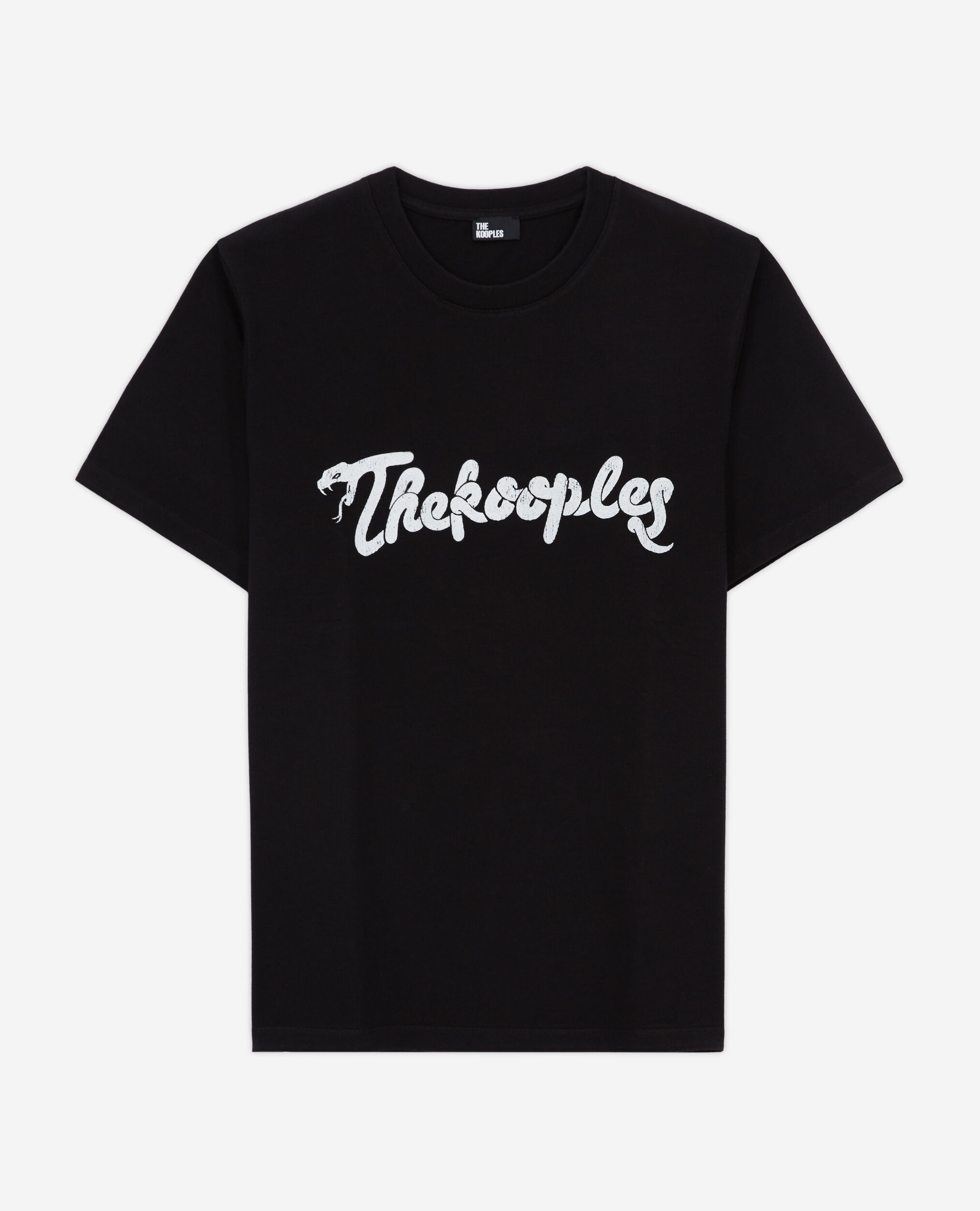 T-shirt noir sérigraphié Snake logo