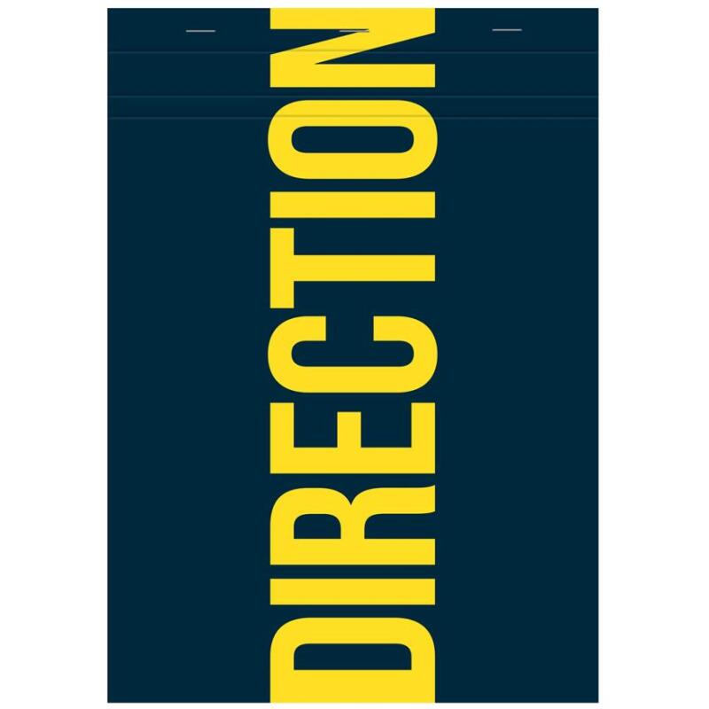 Bloc de bureau Direction agrafé A4 100 feuilles petits carreaux 70 g - Bleu
