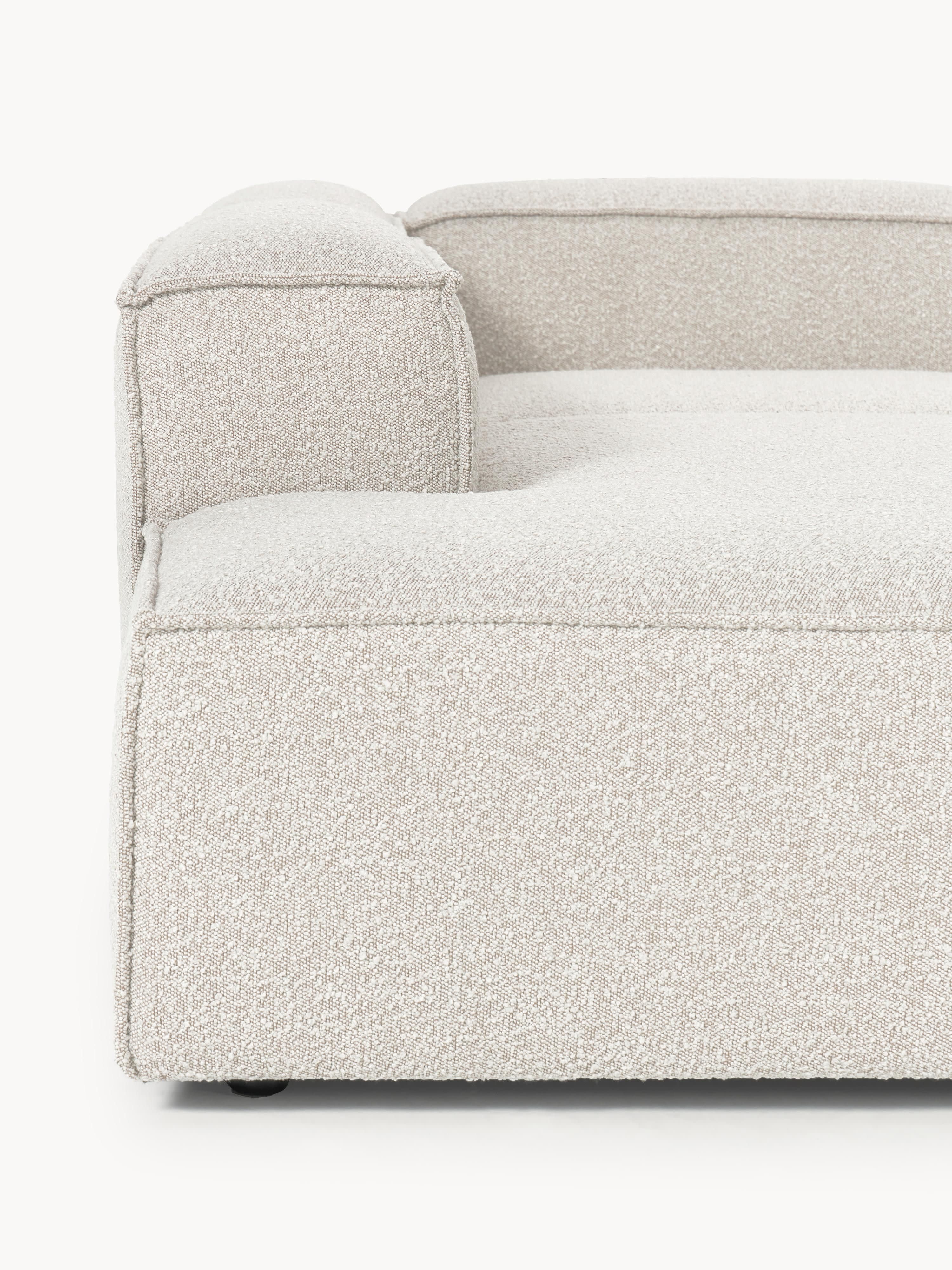 Chaise longue hoekmodule Lennon van bouclé