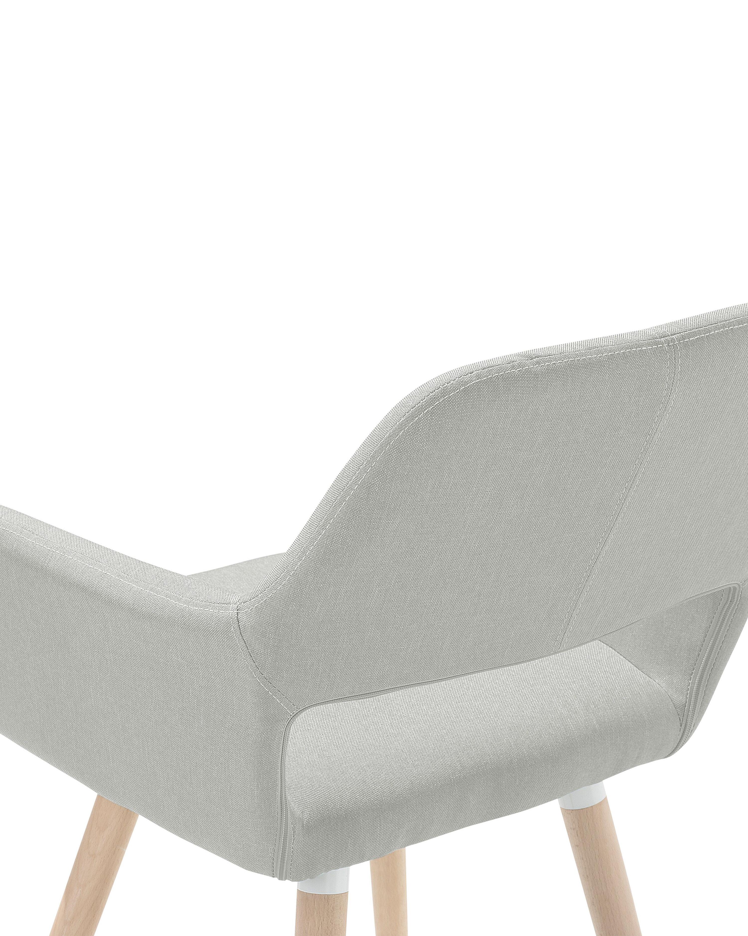 Set van 2 eetkamerstoelen CHICAGO Stof Lichtgrijs