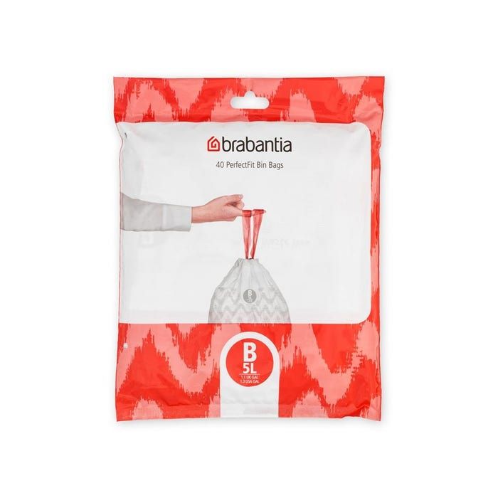 Brabantia afvalzakken code B - 5 liter 33x34cm - 20 stuks (8710755137747)