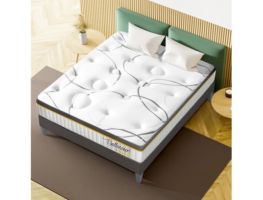 BELLECOUR - Matelas 2.0 140x190 cm | ressorts ensachés | soutien ferme