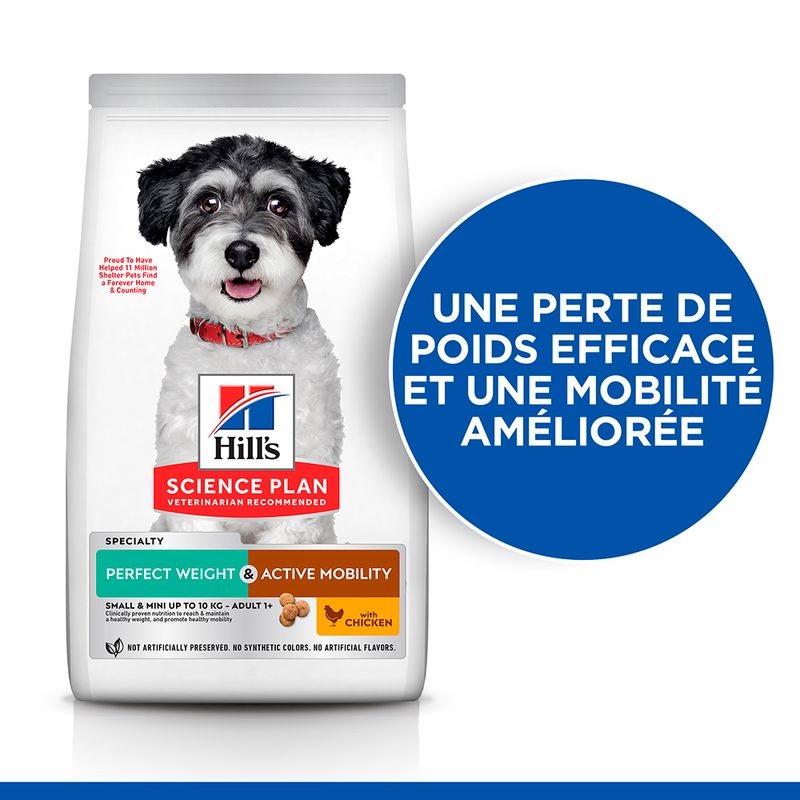 Hill's Science Plan Adult Perfect Weight & Active Mobility Small & Mini poulet