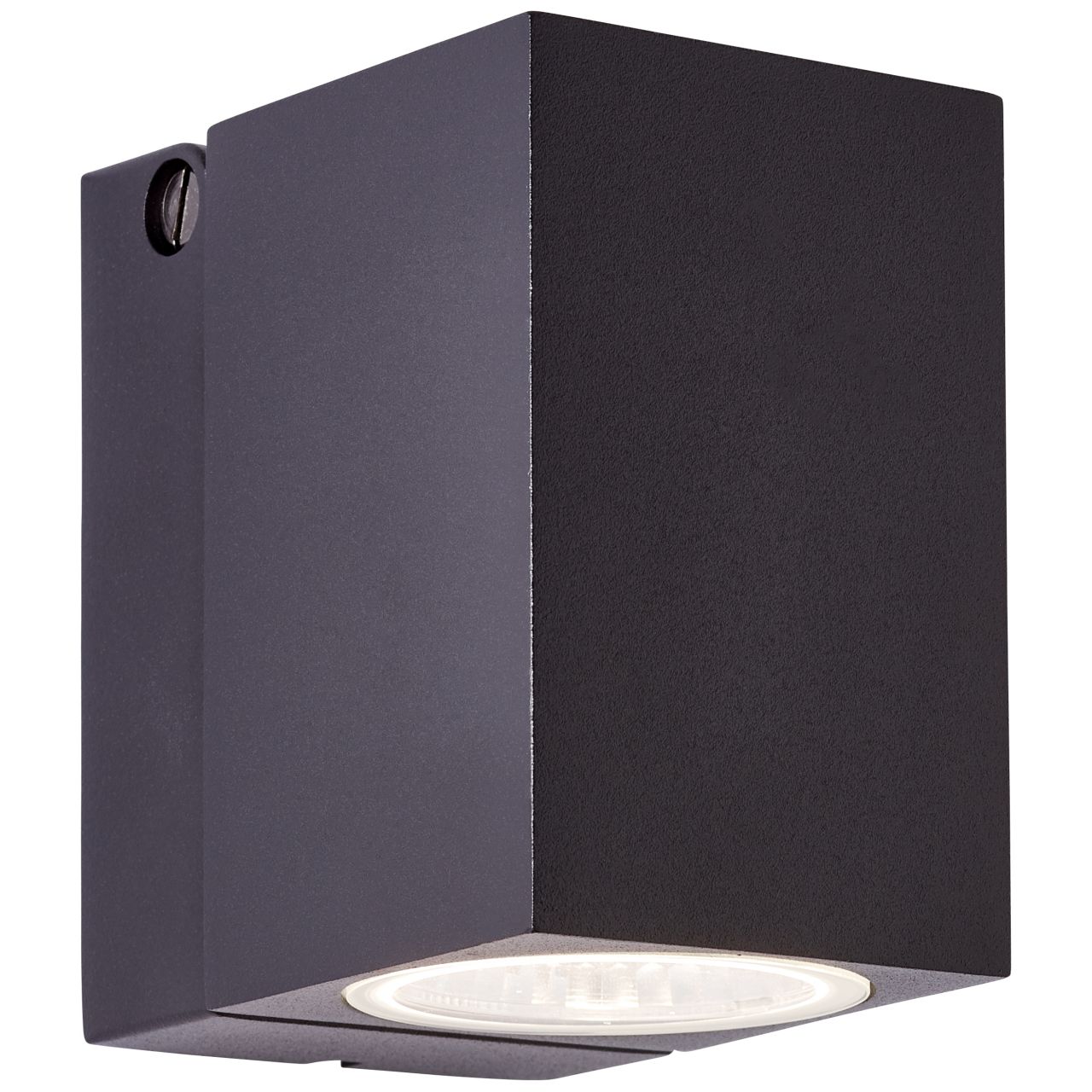 BRILLIANT Burk LED Außenwandstrahler schwarz | 1x LED integriert, 6W LED integriert, (Lichtstrom: 600lm, Lichtfarbe: 3000K)