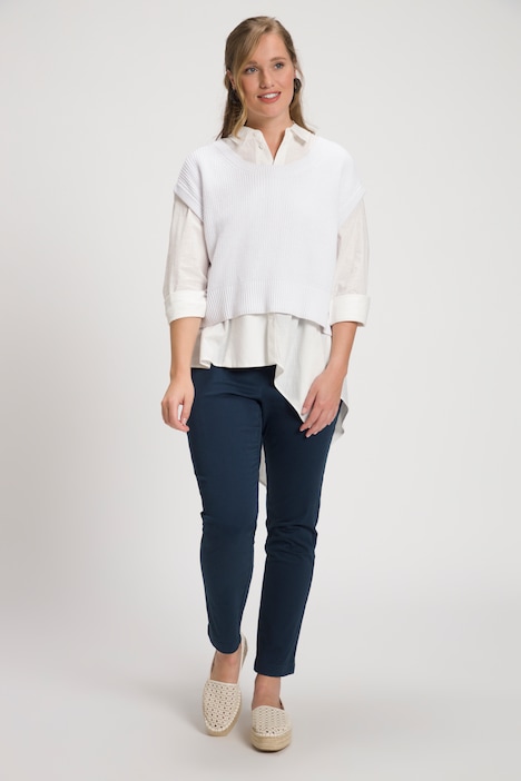Pullunder, Oversized, Rundhals, ärmellos, Biobaumwolle