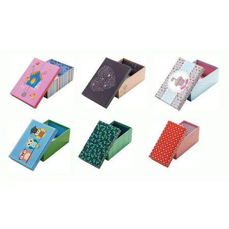 Folia Geschenkboxen 6er Set, sortiert mit Ganzjahres-Motiven und in 6 verschiedenen Größen