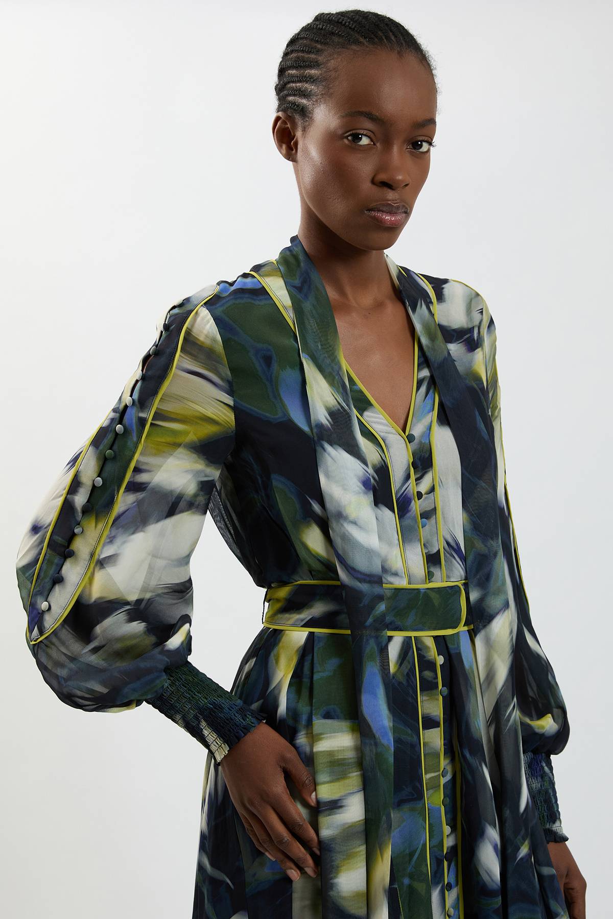 KarenMillen Robe Maxi Tissée À Imprimé Floral En Viscose Petite