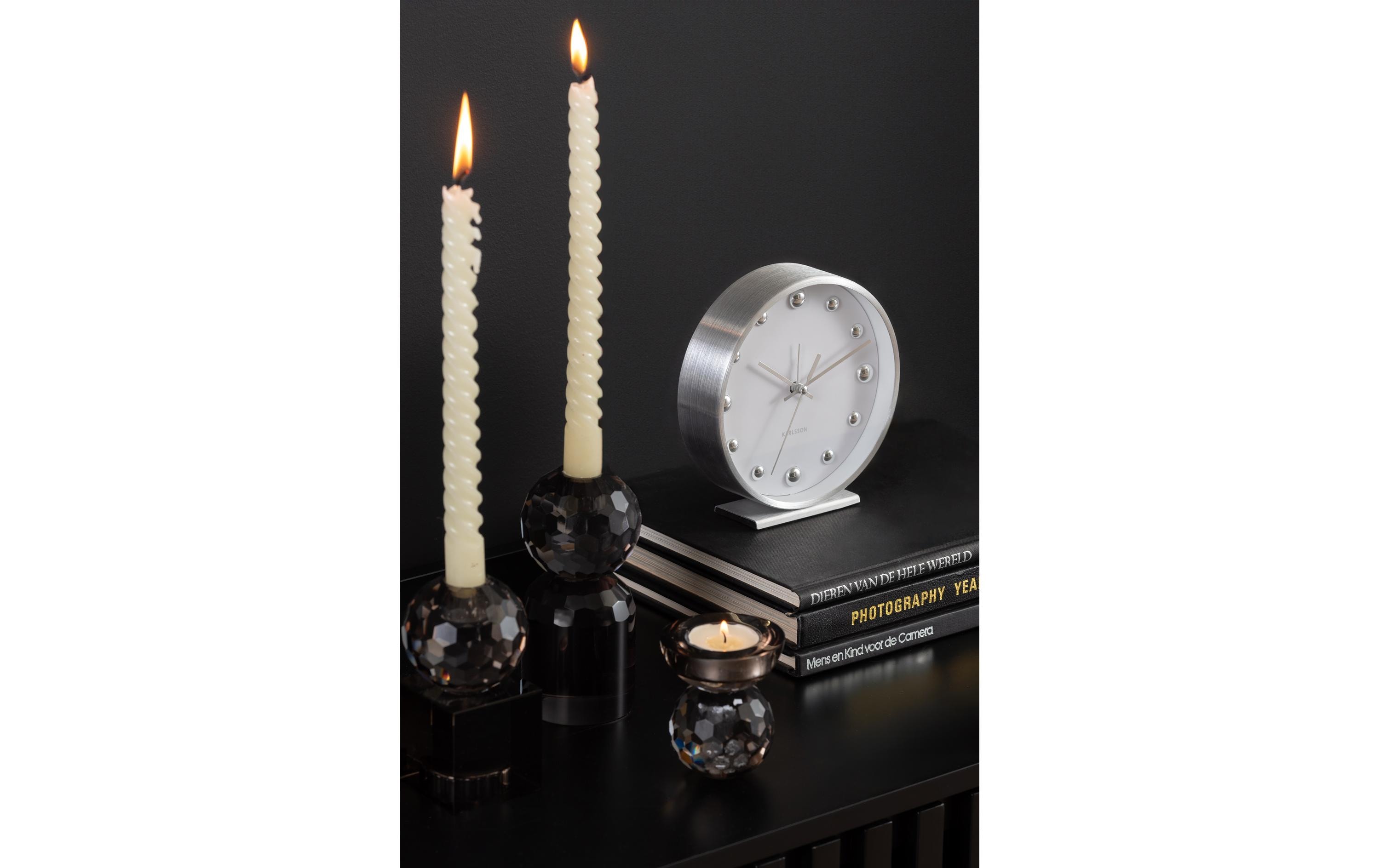 Klassischer Wecker Shiny Dots White / SilverMinimalistischer, eleganter Wecker