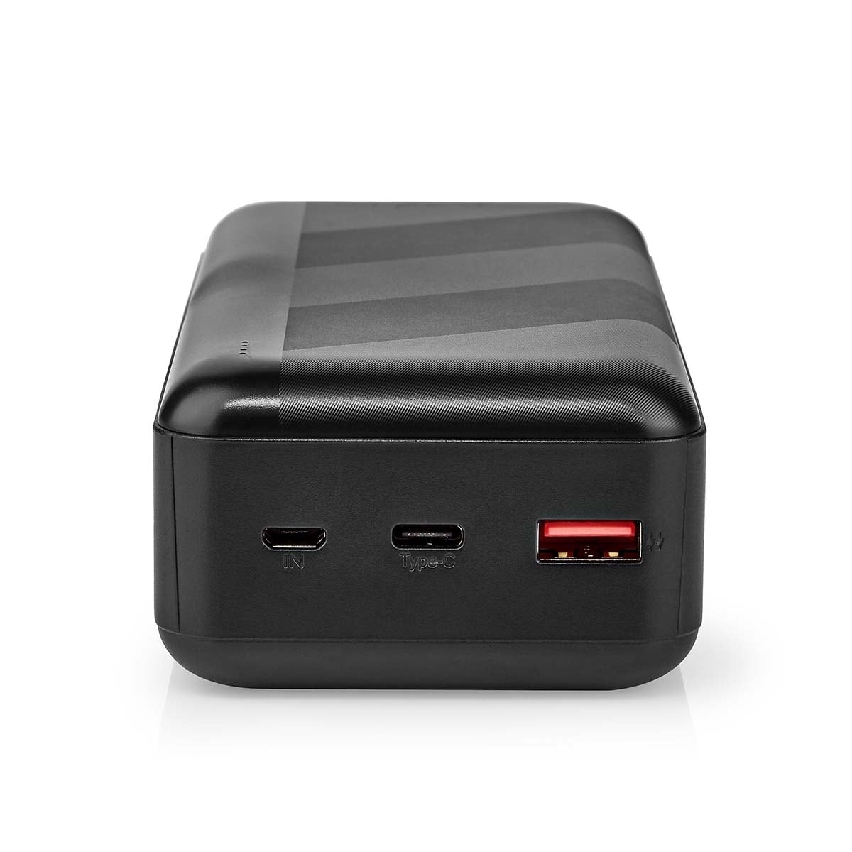 Nedis Power Bank | 32000 mAh | 2.4 / 3.0 / 3.25 A | Antall utganger: 2 | Utgangstilkobling: 1x USB-A / 1x USB-C™ | Inngangstilkobling: 1x Micro USB / 1x USB-C™ | PD3.0 45W / PD3.0 65W | Lithium-Polymer