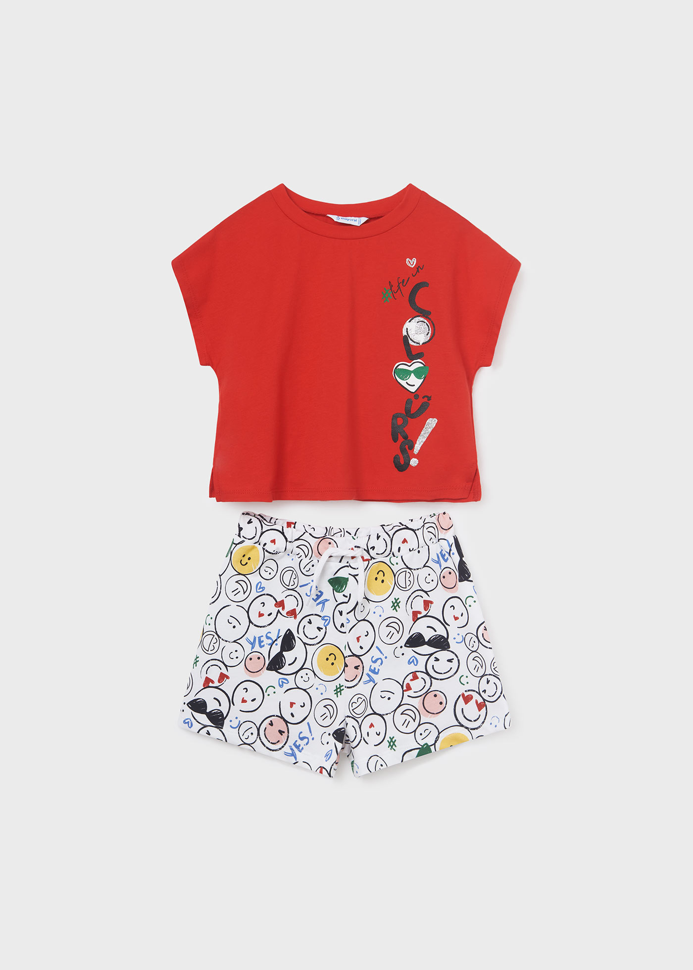 Conjunto de duas peças com estampa para meninas