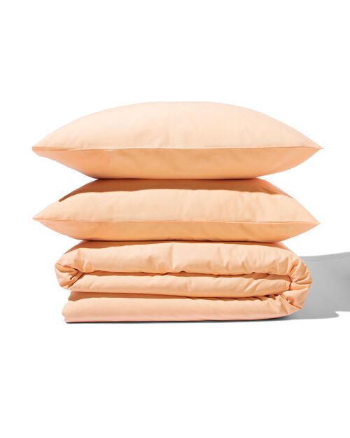 housse de couette coton doux 200 x 200/220 pêche