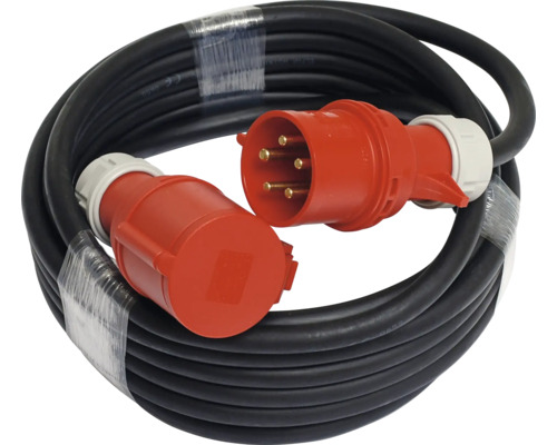 CEE verlengkabel 10 m IP44 H07RN-F 5x1,5 zwart
