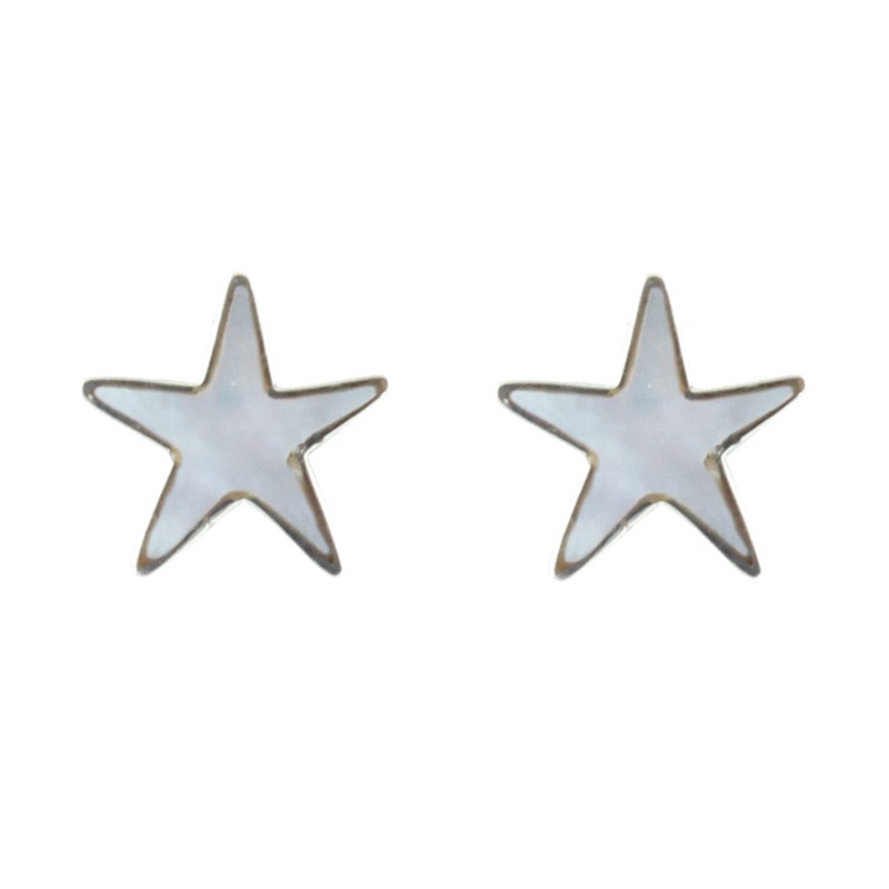 Boucles d'Oreilles Argent Etoile et Nacre - Classics