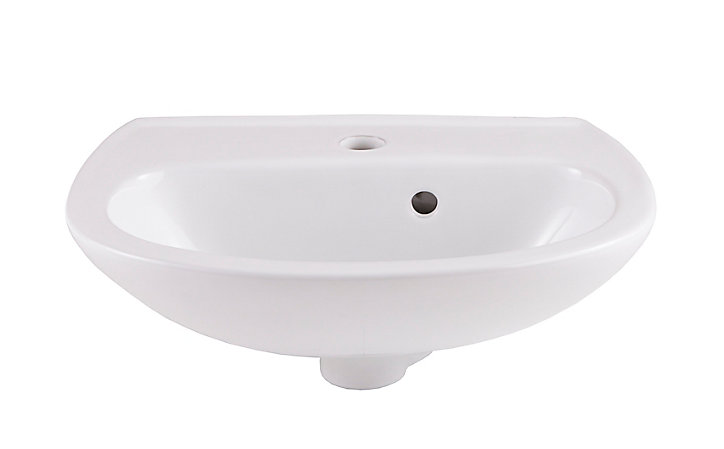 Lave-mains céramique blanc GoodHome Zuari