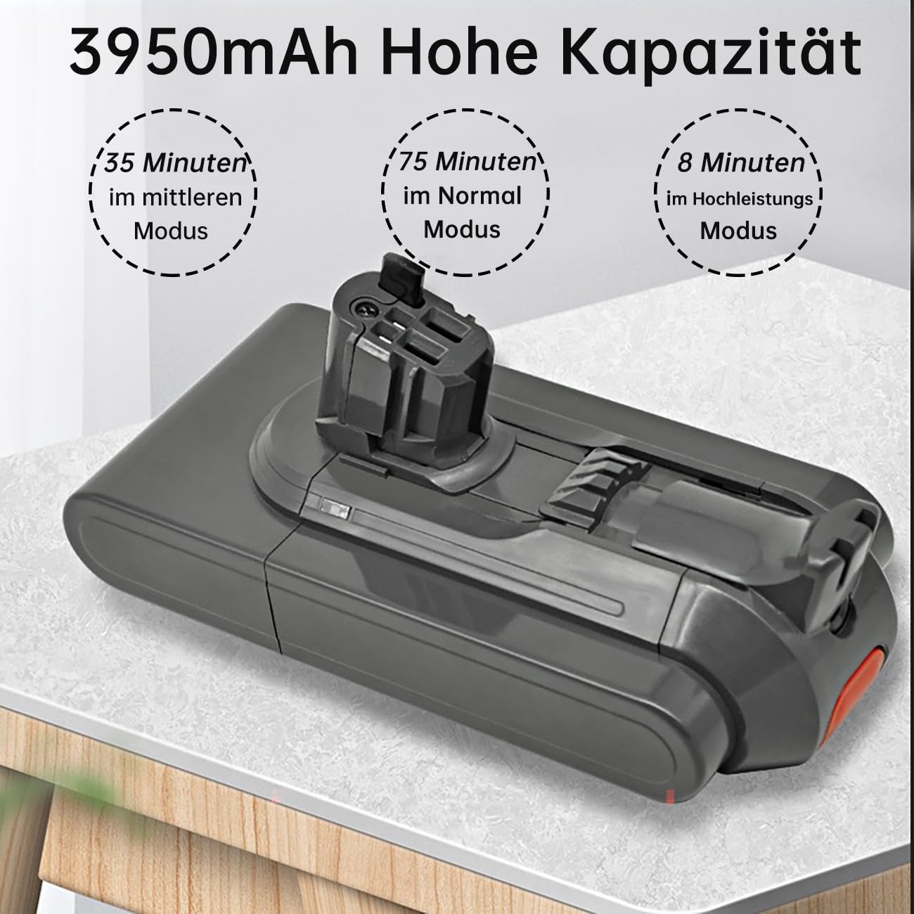 V11 SV15 SV17 Akku für Dyson, 25.2V 3950mAh V11 Ersatz Click-in Akku, kompatibel mit V11/SV15/SV17/V11 Outsize/V11 Tier/Drehmoment Antrieb Extra/Absolute Staubsauger (Nicht FIT V11 SV14 Schraubtyp)