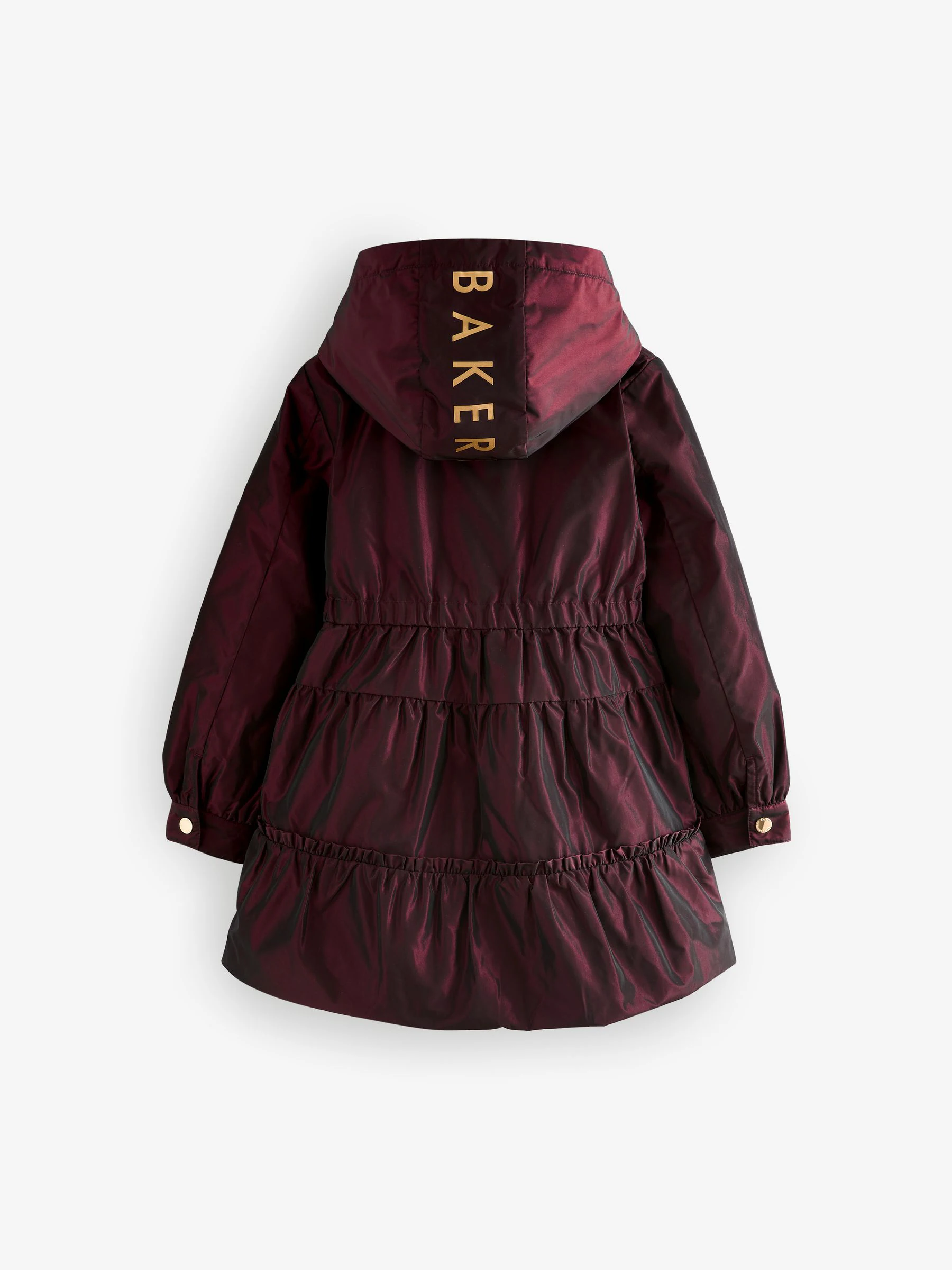 Bessenroze - Baker by Ted Baker regenbestendige regenjas met ruches