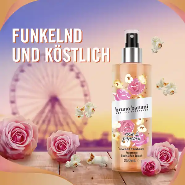 Sweet Fantasy rose & popcorn, Body & Hair Splash 250 ml