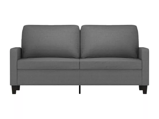 Canapé à 2 places Gris foncé 140 cm Tissu