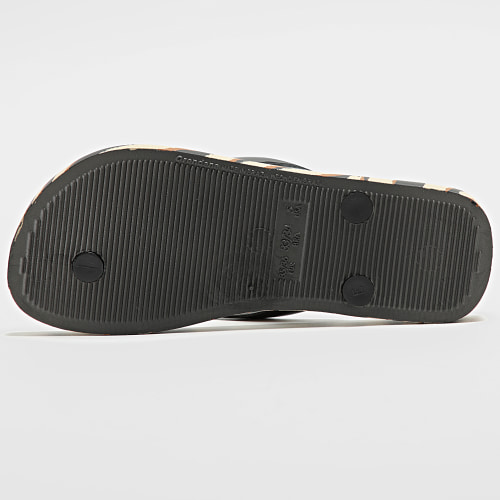 Tongs Femme Animale Print Noir