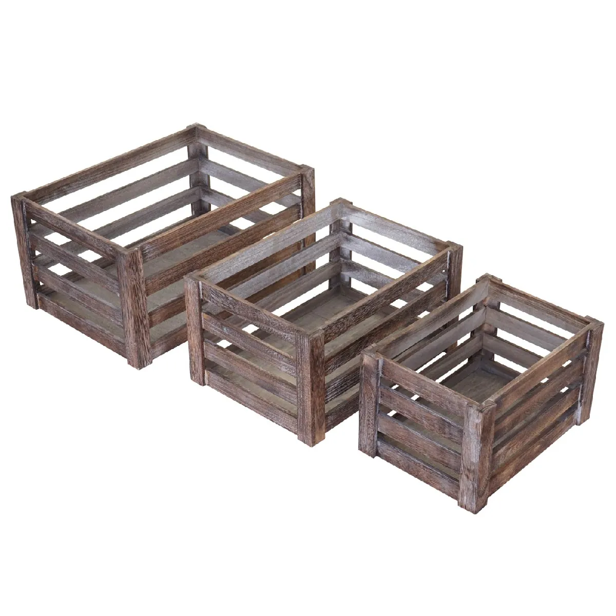 Decoshop26 Lot de Caisses en Bois