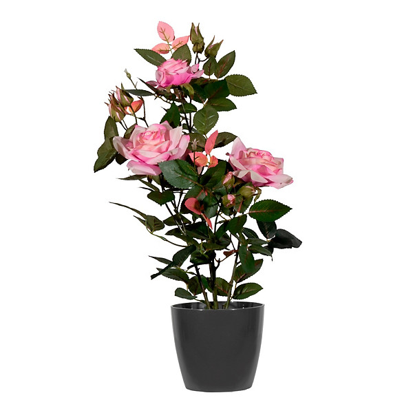 Fleur artificielle rose rose 54 cm