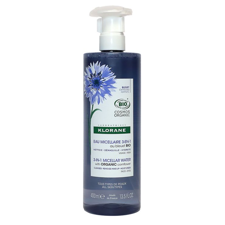 Eau micellaire 3en1 bleuet visage et yeux tous types de peaux 400ml